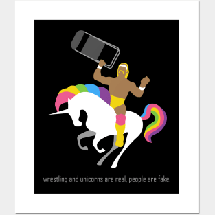 Wrestling and unicorns are real Posters and Art
